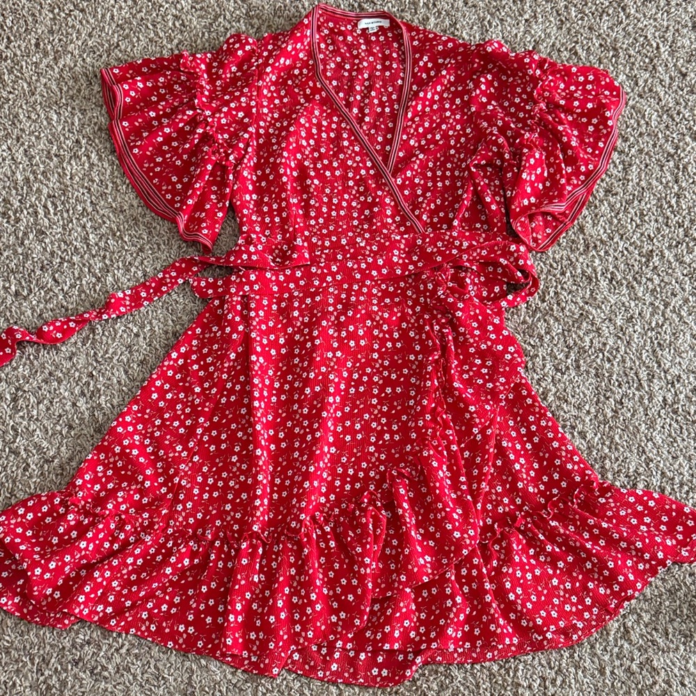 Max Studio Red Floral Dress